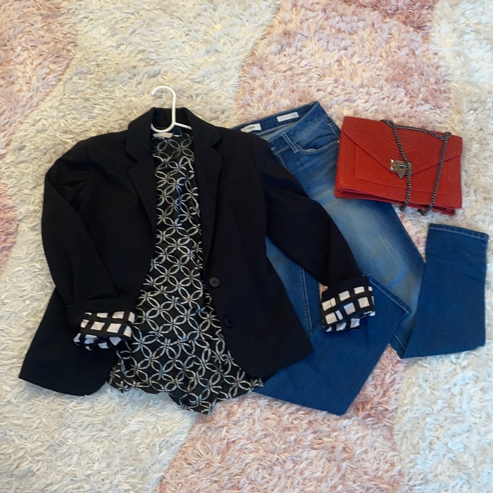New York and Company Stretch Black Blazer, Size 0